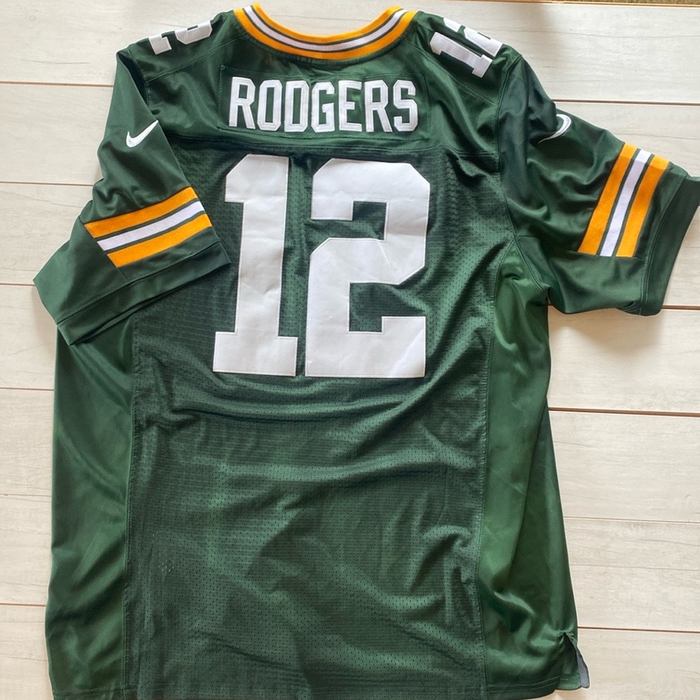 Aaron Rodger’s Nike NFL On Field Green Bay Jersey #12 Jersey Green Sz 48 Stitch